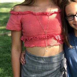 Pink crop top